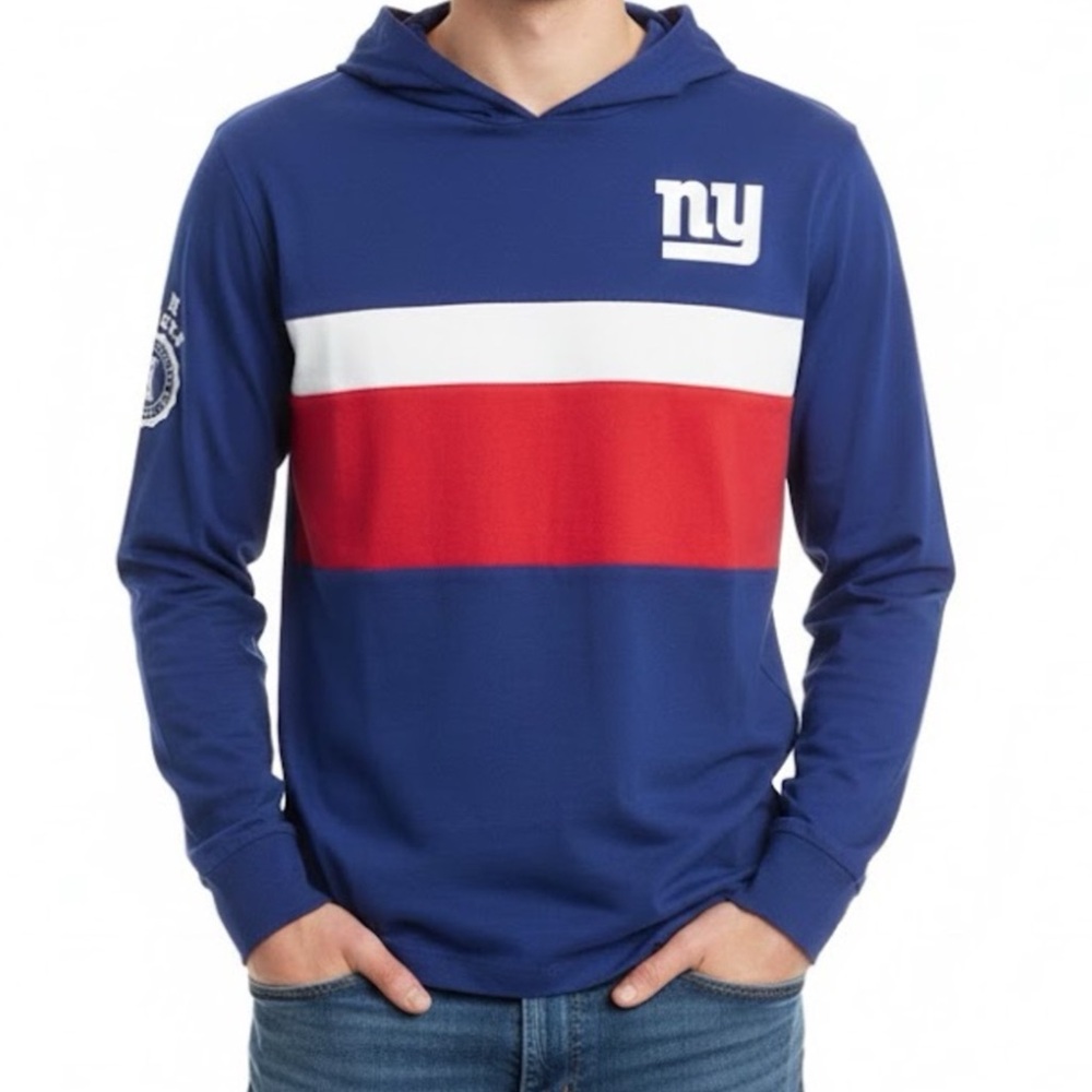 Tommy Hilfiger NFL “New York Giants” Tee Shirt Hoodie (NWT) (Size: Large)